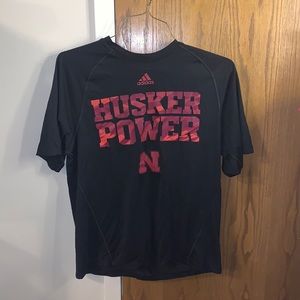 “HUSKER POWER” Adidas climalite t shirt